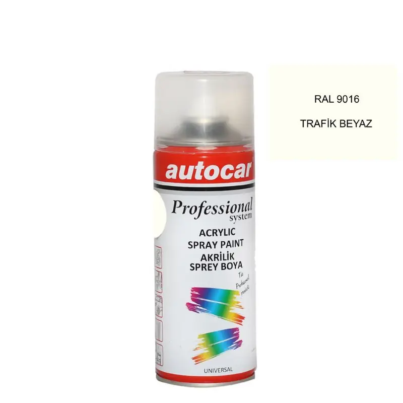 RAL 9016 TRAFİK BEYAZI ACRYLIC SPREY BOYA 400 ML -TRAFFİC WHİTE