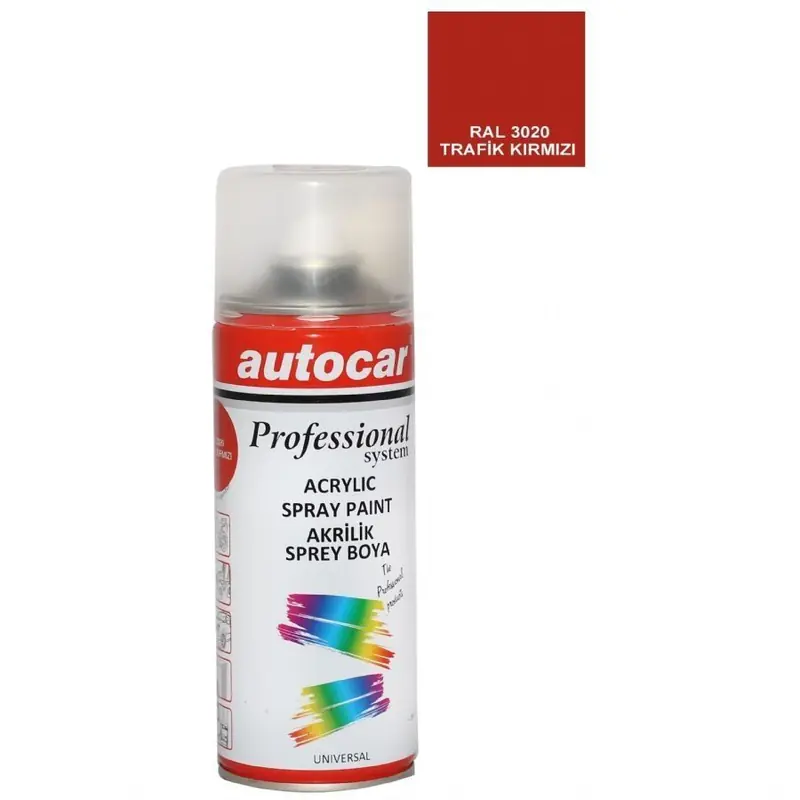 RAL 3020 TRAFİK KIRMIZI ACRYLIC SPREY BOYA 400 ML -TRAFFİC RED