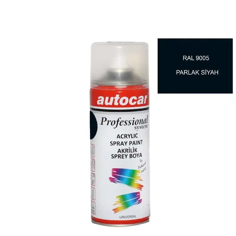 PARLAK SİYAH RAL 9005 ACRYLIC SPREY BOYA 400 ML -SHINY BLACK
